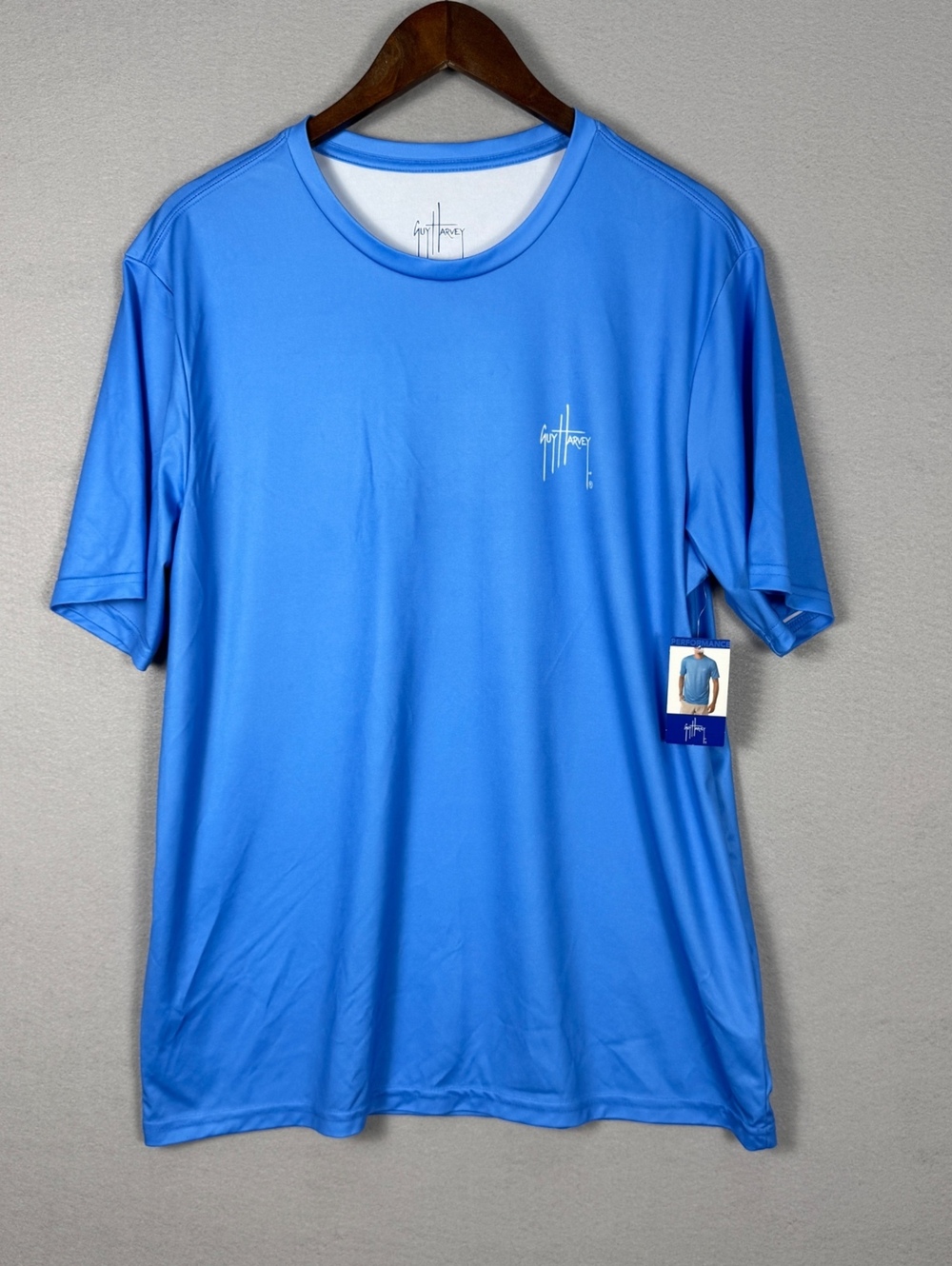Guy Harvey Mens Large NWT Performance Blue T-Shirt